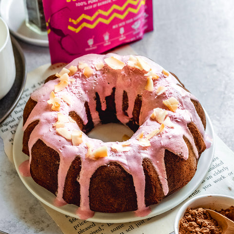 Pink Pitaya Frosting Chocolate Cake