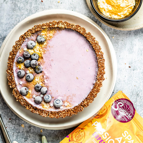 Passion Fruit Blueberry Tart