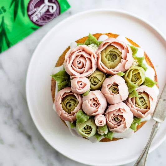 Suncore Foods White Bean Paste Emerald Pandan & Pink Pitaya Flowers
