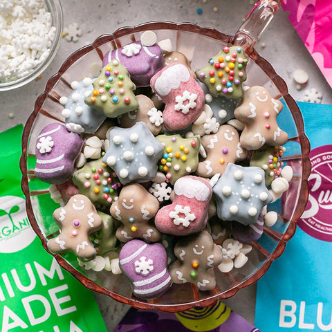 Festive Colorful Glazed Christmas Cookies