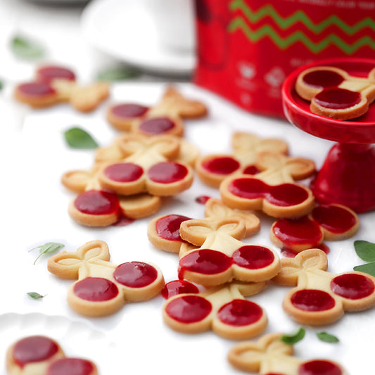 Suncore Foods Almond Shortbread Cookie with Strawberry Red Beet Compote