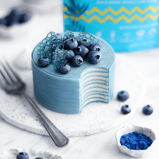 Suncore Foods Aqua Blue Spirulina Crepe Cake