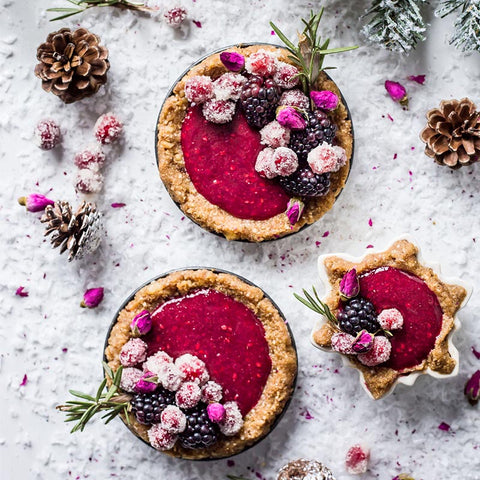 Blackberry Blueberry Curd Tarts