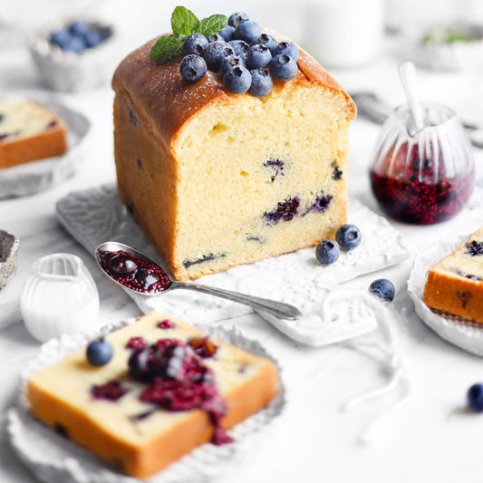 Suncore Foods Blueberry Chia Jam Lemon Pound Cake