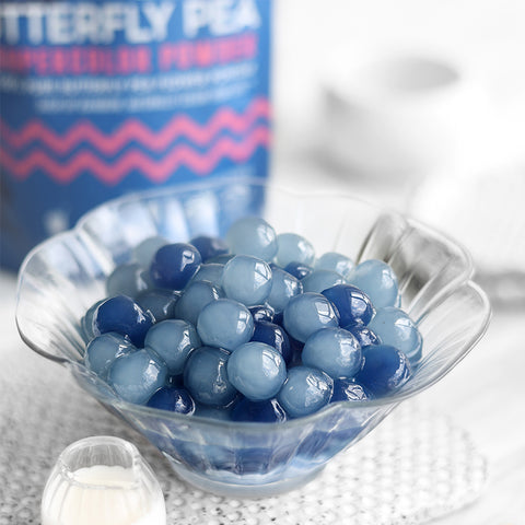Blue Butterfly Pea Boba Pearl Balls