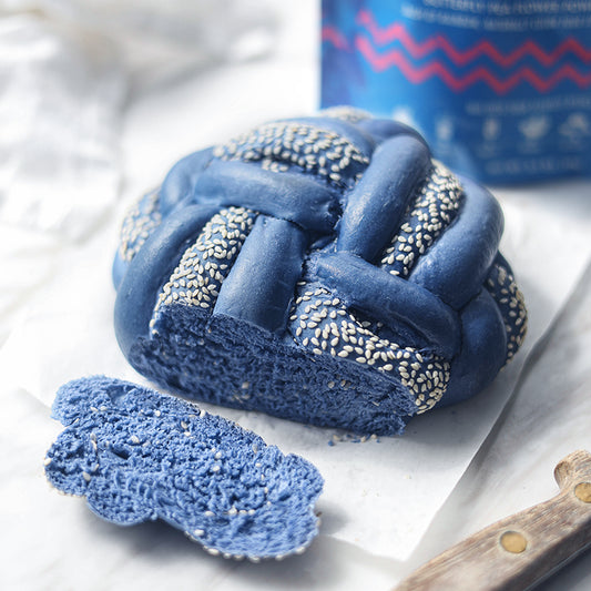 Suncore Foods Blue Butterfly Pea & Ebony Carrot Braided Bread