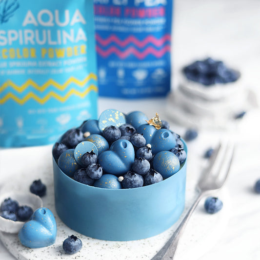 Suncore Foods Blue Butterfly Pea Chocolate Cake with Coconut Chantilly Cream