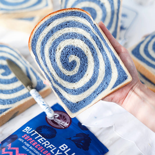Suncore Foods Blue Butterfly Pea Flower Swirl Bread