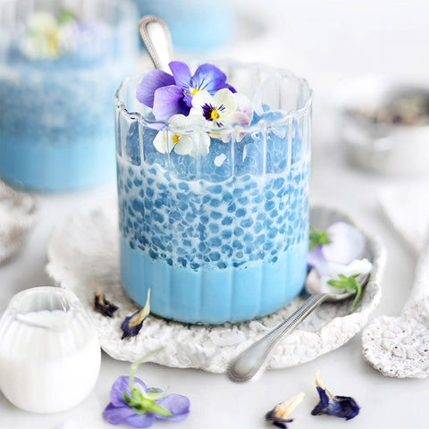 Butterfly Pea Flower Coconut Sago