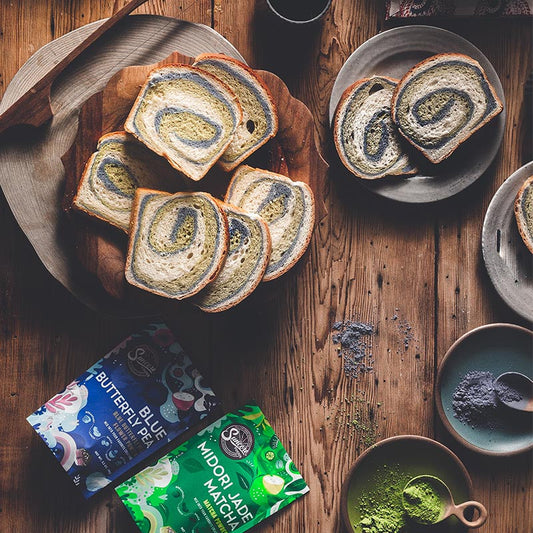 Suncore Foods® Butterfly Pea Matcha Swirl Milk Bread