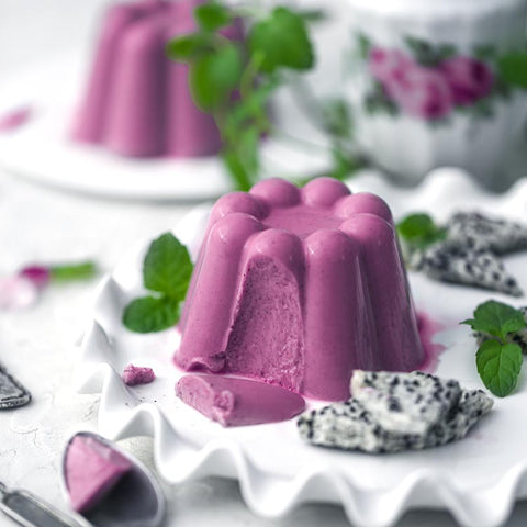 Cerise Prickly Pear Pink Pitaya Panna Cotta