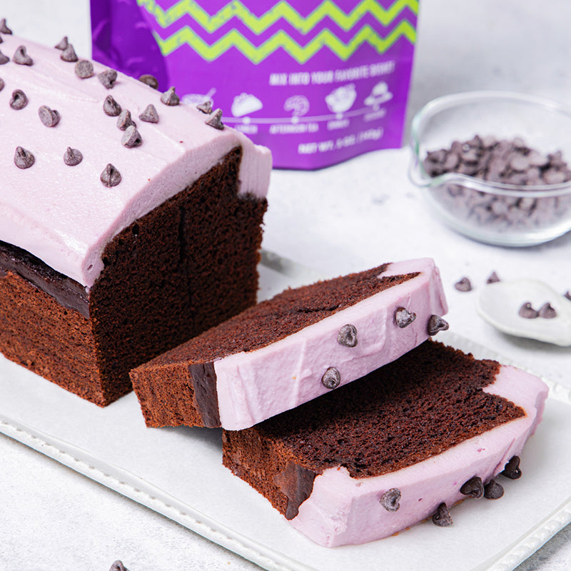 Suncore Foods Purple Sweet Potato Frosting Chocolate Banana Bread