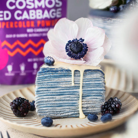 Cosmos Red Cabbage Crepe Cake