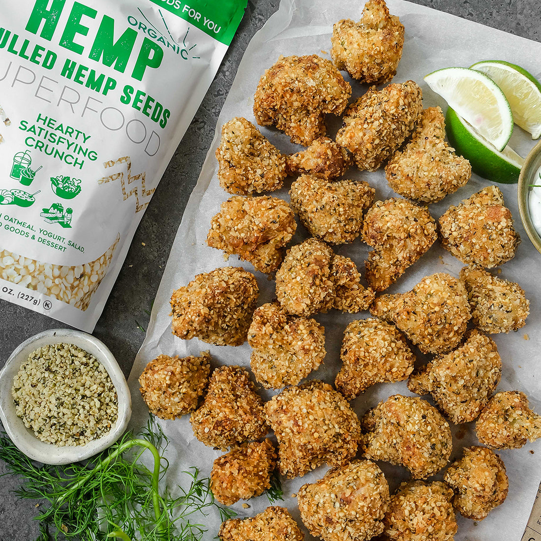 Suncore Foods Crispy Fried Hemp Seeds Cauliflower Popcorn