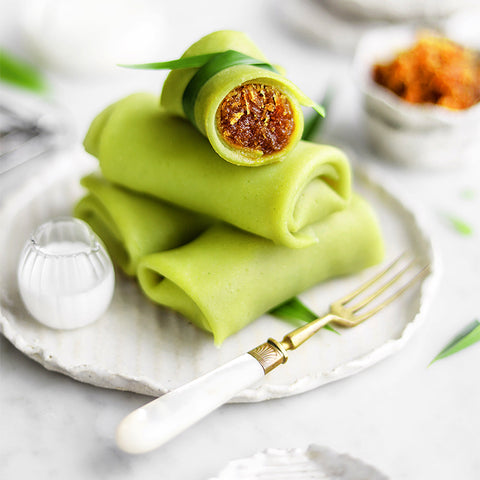 Emerald Pandan Coconut Kuih Dadar