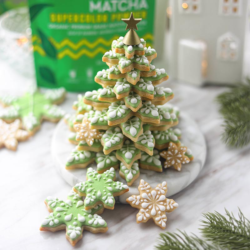 Emerald Pandan Matcha Cinnamon Cookie Christmas Tree