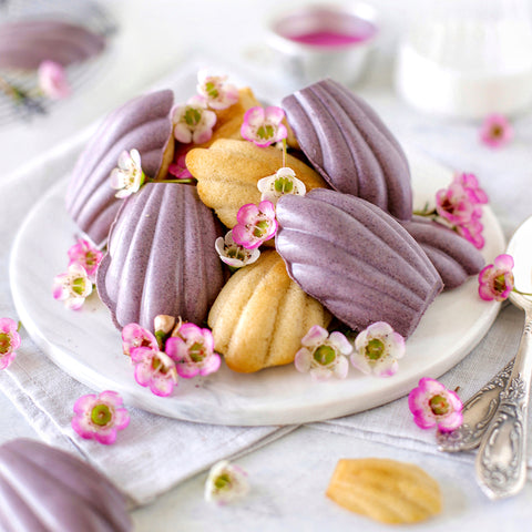 Lilac Taro Yam Berry Seashell Madeline Cookies