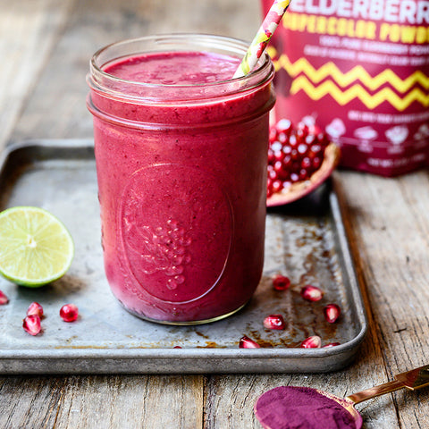 Garnet Elderberry Hemp Smoothie