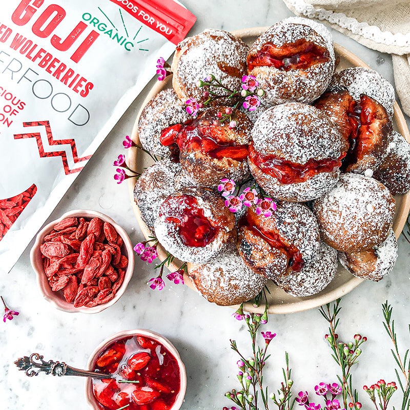 Suncore Foods Goji Berry Jam Filled Aebleskivers