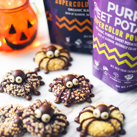 Suncore Foods Halloween Purple Sweet Potato & Ebony Carrot Spider Cookies