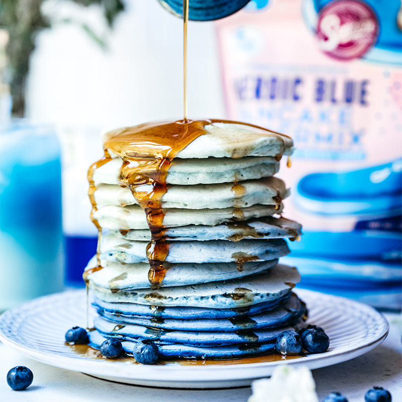 Suncore Foods Heroic Blue Spirulina Ombre Pancakes