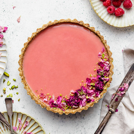 Suncore Foods Raspberry Pink Pitaya Rosewater Quinoa Flakes Tart