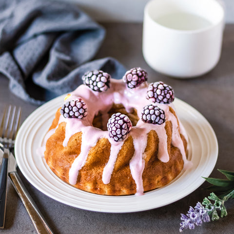 Vegan Pink Pitaya Bundt Cake