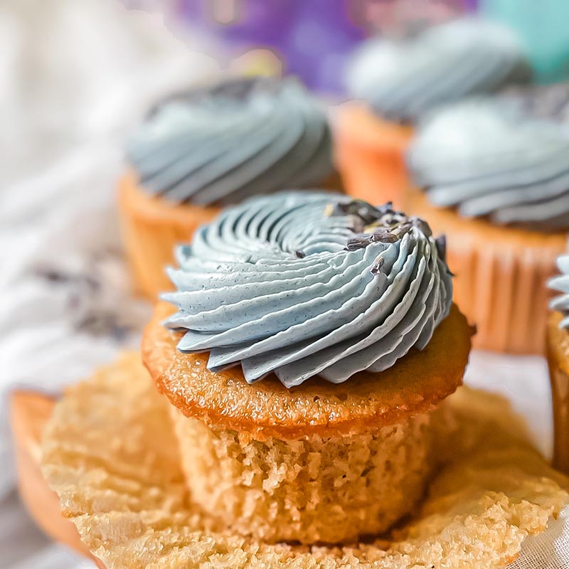 Suncore Foods® Lavender Buttercream Vanilla Cupcakes