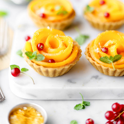 Mango Flower Passion Fruit Tartlets