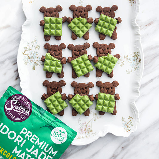 Suncore Foods Matcha Chocolate Teddy Bear Cookies