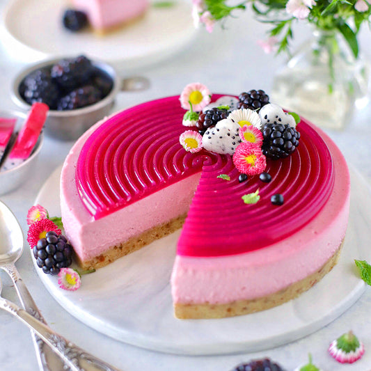 Suncore Foods No-Bake Pink Pitaya Cheesecake