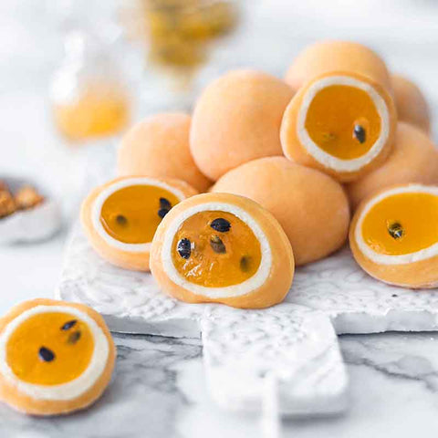 Tropical Passion Fruit Mochi Filling Ice Cream