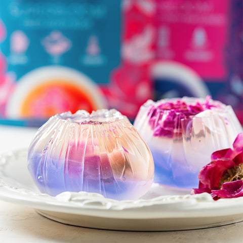 Peony Blossoms Raindrop Cake