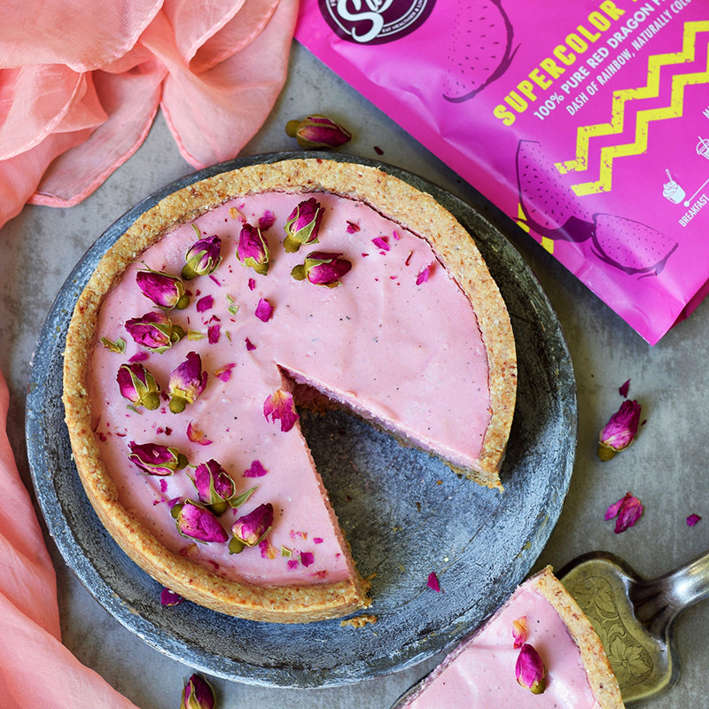 Suncore Foods No-Bake Pink Pitaya Dragon Fruit Cheesecake