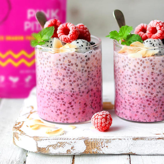 Suncore Foods Pink Pitaya Overnight Oat Chia Jars