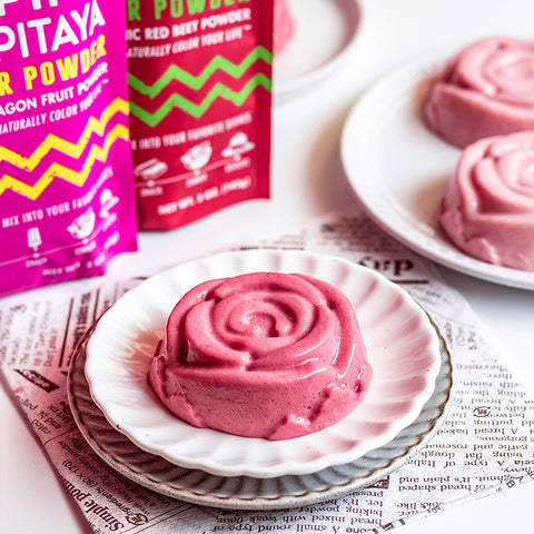 Pink Pitaya Red Beet Rose Panna Cotta