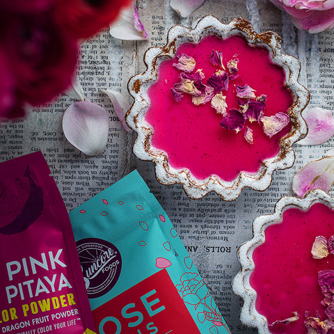 Pink Pitaya Rose Petals Panna Cotta