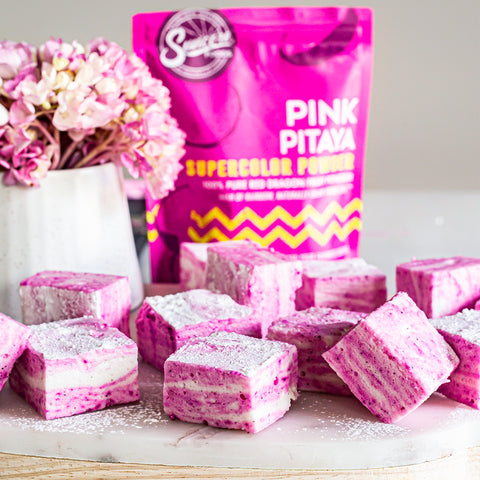 Pink Pitaya Zebra Marshmallows