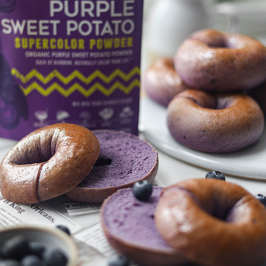 Suncore Foods Purple Sweet Potato Blueberry Bagels