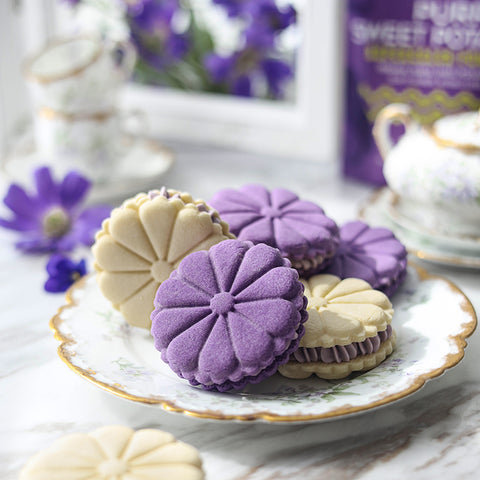 Purple Sweet Potato Cookies & Ganache