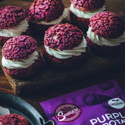 Purple Sweet Potato Cream Puffs