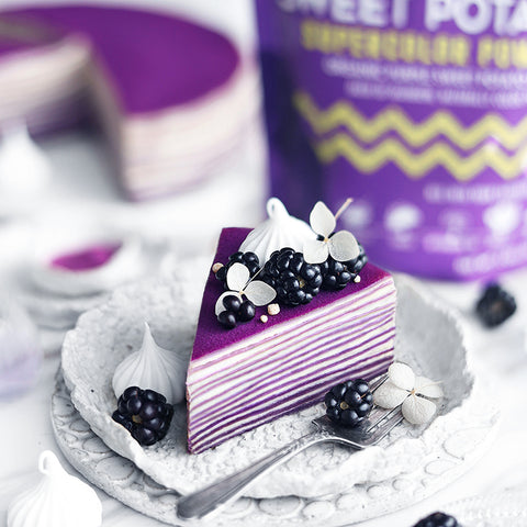 Purple Sweet Potato Crepe Cake