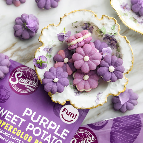 Purple Sweet Potato & Lilac Taro Yam Macarons