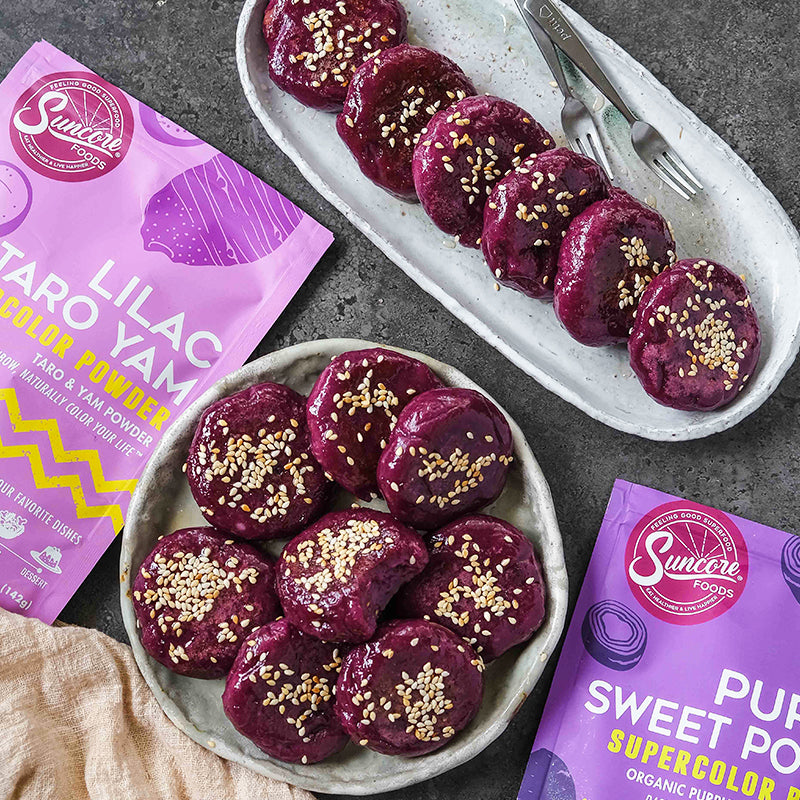 Suncore Foods Purple Sweet Potato Taro Mochi Cakes