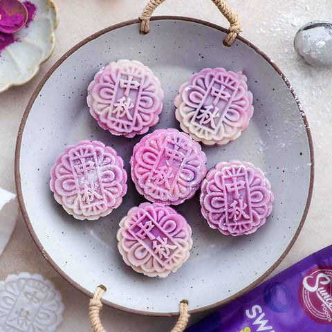 Purple Sweet Potato Snowskin Mooncakes