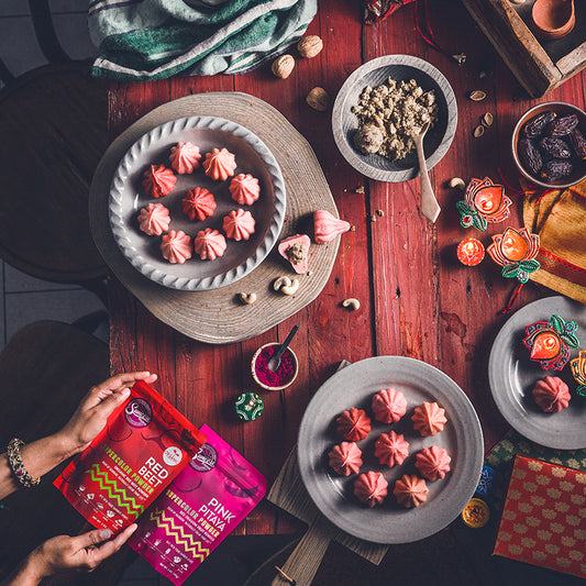 Suncore Foods Pink Ombre Mawa Modak with Dry Fruit Stuffing