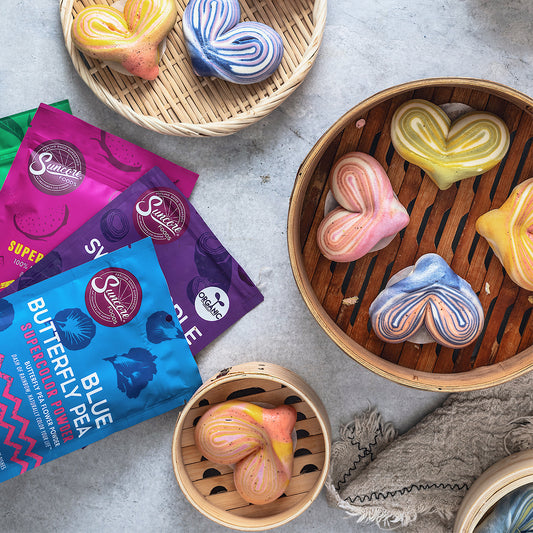 Suncore Foods Rainbow Heart Shaped Steamed Bun