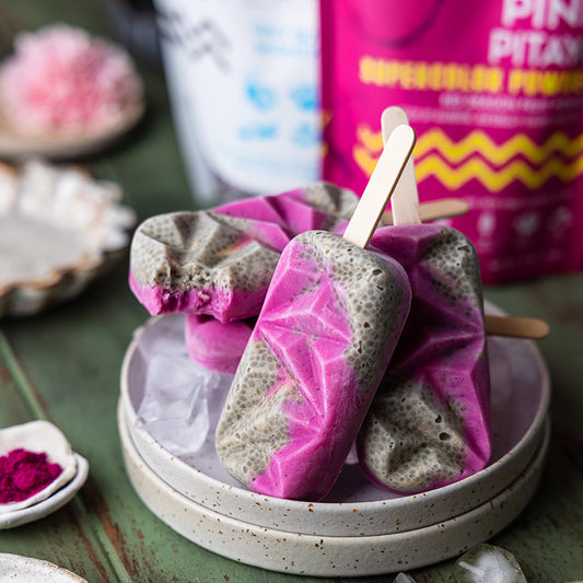 Suncore Foods Pink Pitaya Chia Yogurt Popsicles