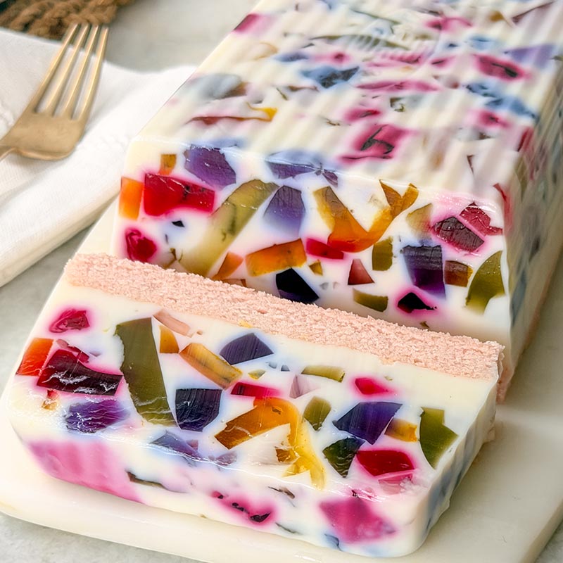 Suncore Foods Rainbow Stained Glass Jelly Cake