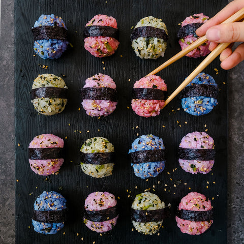 Rainbow Sushi Rice Balls